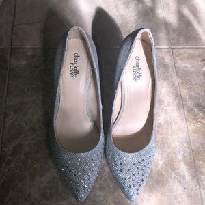 Silver Crystal Heels